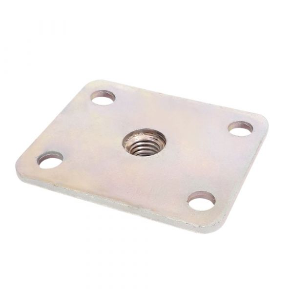 Placa Reta com Porca Fixa M10 50 x 60 x 3,0mm Minubras