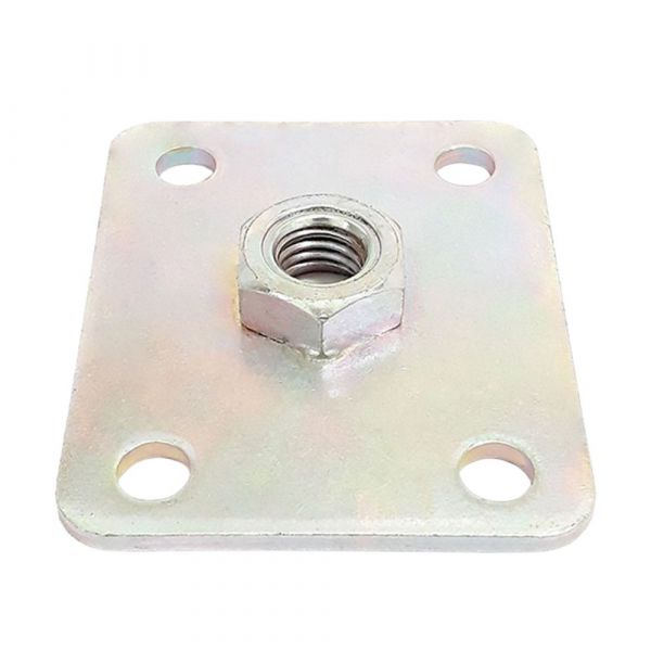 Placa Reta com Porca Fixa M10 50 x 60 x 3,0mm Minubras