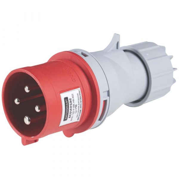 Plug Móvel Industrial 32A 3P+T 380-415V 6H VCA Vermelho Tramontina
