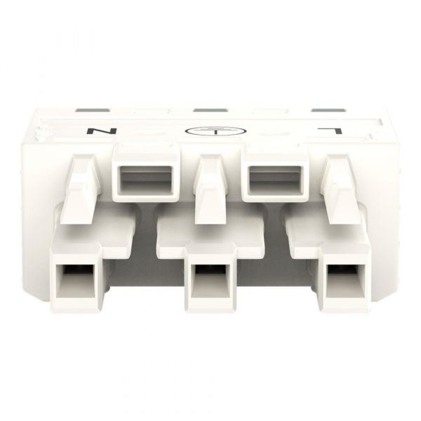Plug Winsta Macho 3 Polos 770-223 de até 4mm² Branco Wago