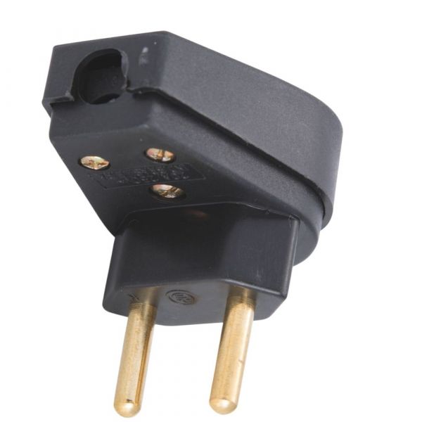 Plugue Angular Preto 2P 20 A 250 V Tramontina