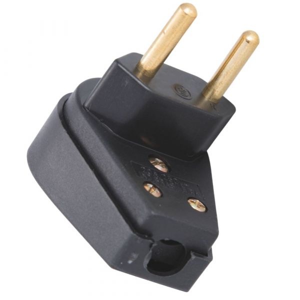 Plugue Angular Preto 2P 20 A 250 V Tramontina