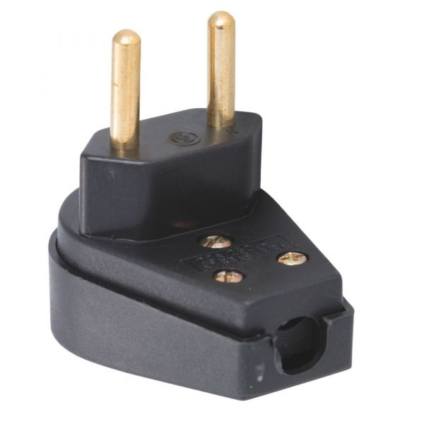 Plugue Angular Preto 2P 20 A 250 V Tramontina
