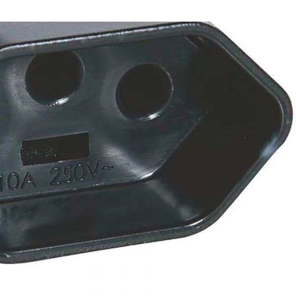 Plugue Fêmea Preto 2P+T 10 A 250 V Tramontina 57403053