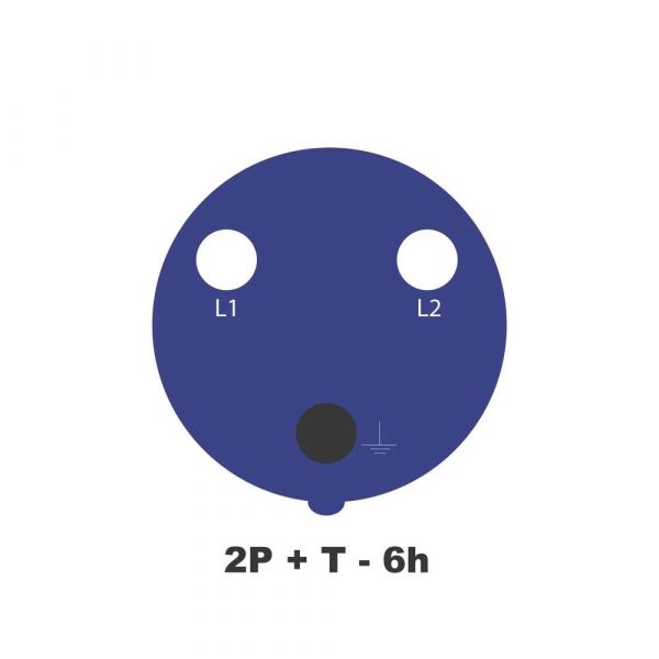 Plugue Móvel Industrial 2P+T 63A 220-250 Vca 6H Tramontina