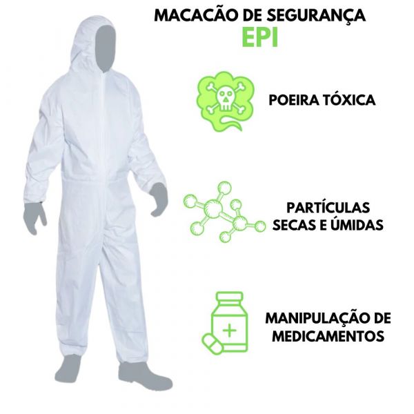 Macacão De Segurança para Químicos Tamanho M Protspray
