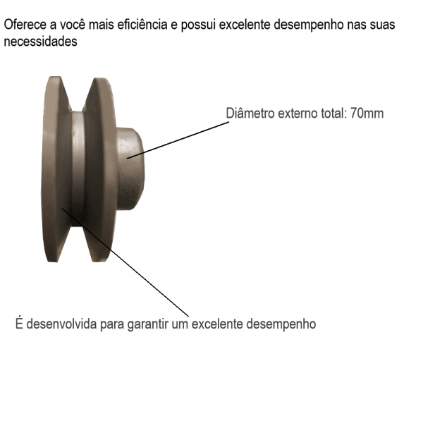 Polia De Ferro 1 Canal Perfil B 70mm Mademil
