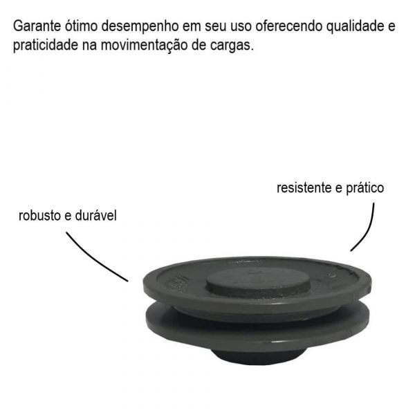 Polia De Alumínio 1 Canal B 9” Mademil