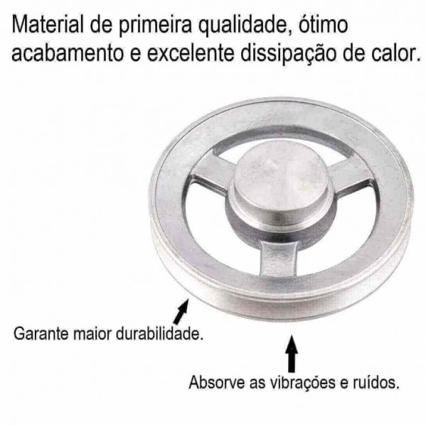 Polia De Alumínio “A” 1 Canal 200mm Mademil
