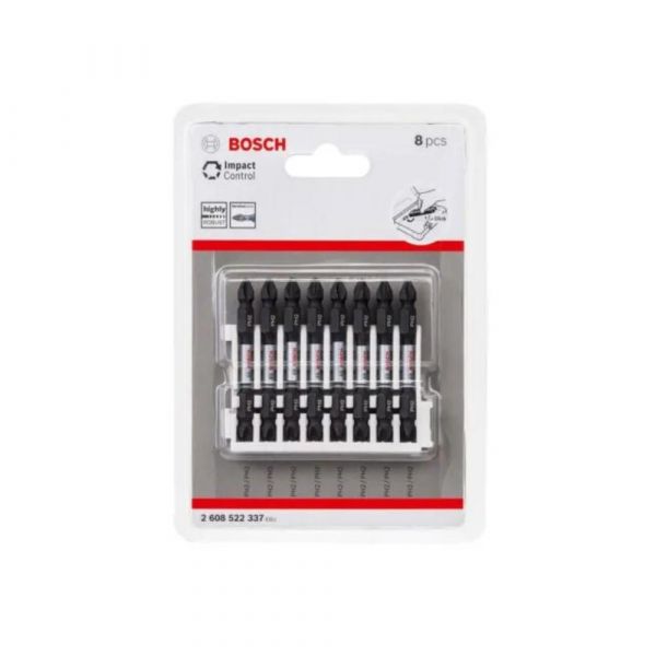 Jogo de Bits Impact Control Phillips PH2-PH2 65mm com 8 peças Bosch