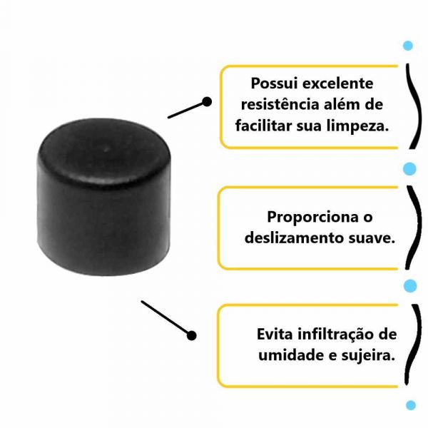 Ponteira 5/8” Externa Preta Emar