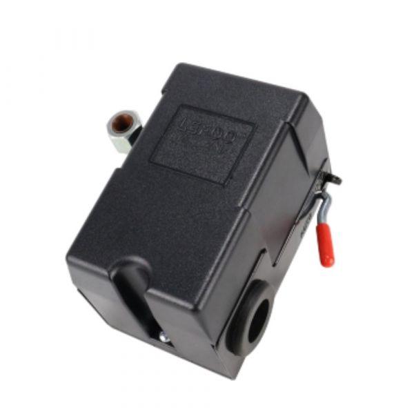 Pressostato LF10 para Compressor de Ar 4 Vias 80-120 PSI com Alavanca Lefoo