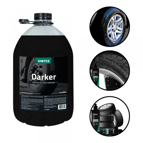 Preteador de Pneus e Borrachas Resistente a Água Darker 5 Litros Vonixx