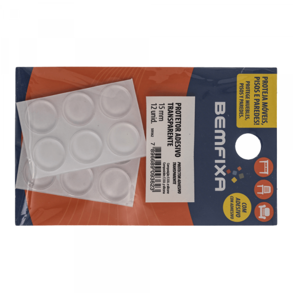 Protetor Adesivo E.V.A Redondo Em Feltro 15mm Bemfixa