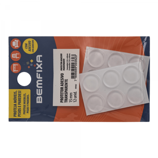 Protetor Adesivo E.V.A Redondo Em Feltro 15mm Bemfixa