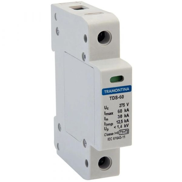 Protetor Contra Surtos TDS 1P 60kA 275V Classe I e II Tramontina