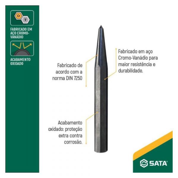 Punção De Centro 120X5mm Sata ST90812G