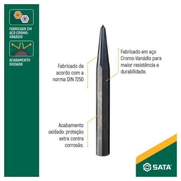 Punção Sextavado 150X6mm Sata ST90811G