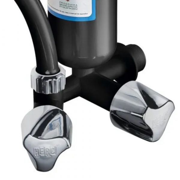 Purificador de Água com Torneira Bica Móvel Plus Preto com Cromado Herc