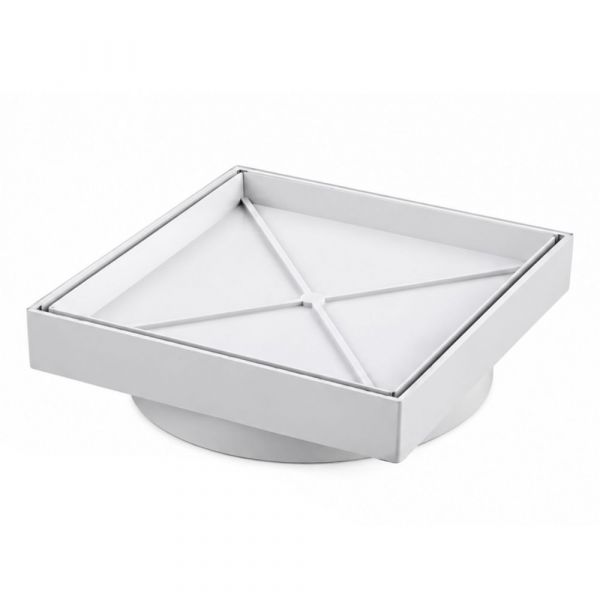 Ralo Oculto 15x15cm Branco Metais Premium