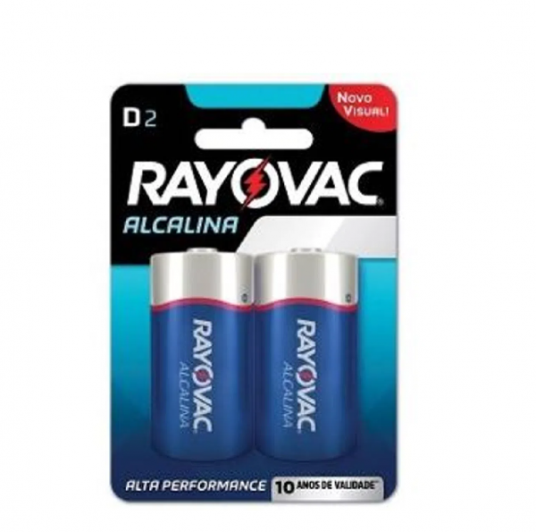 Pilha Alcalina D 2und Rayovac