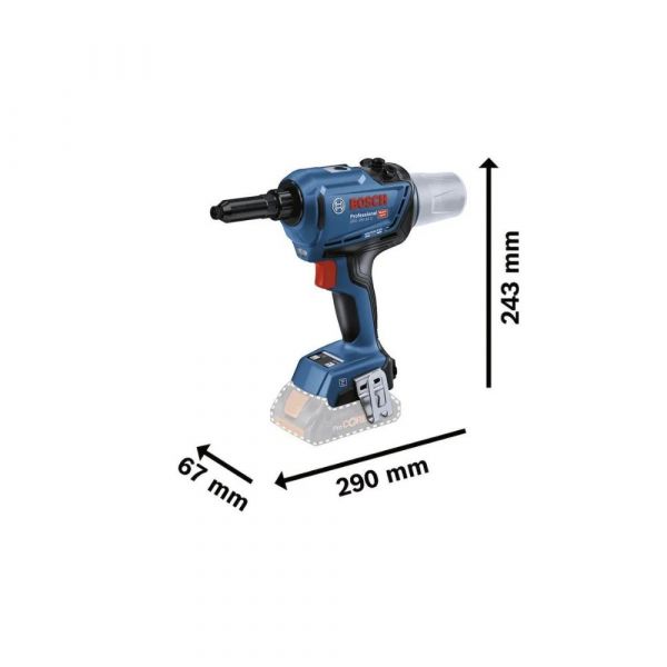 Rebitador a bateria Bosch GRG 18V-16 C, Brushless, 18V Sem Bateria