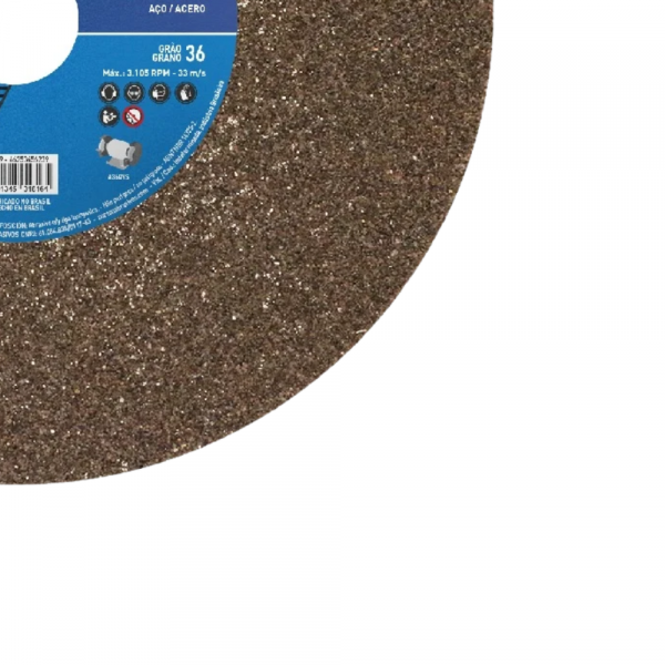 Rebolo Reto 8 x 1 x 1.1/4 Pol. Grão 36 QVS Norton