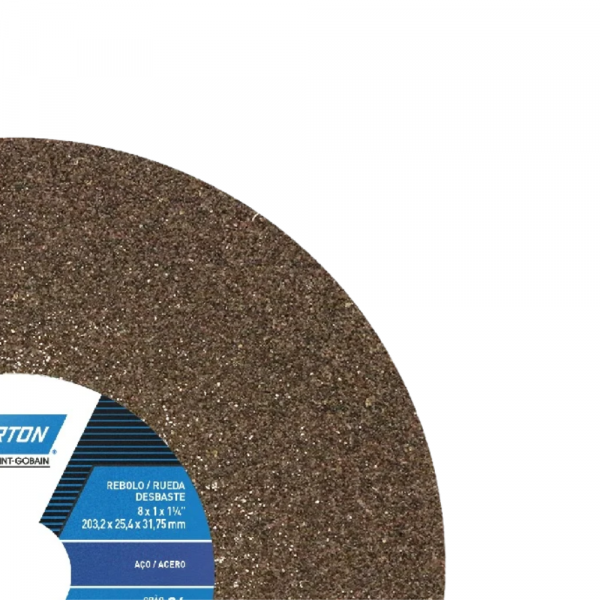 Rebolo Reto 8 x 1 x 1.1/4 Pol. Grão 36 QVS Norton