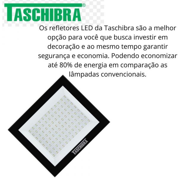 Refletor TR LED 100W Preto Taschibra