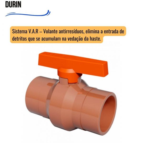Registro Esférico PVC Soldável 50 mm Durin