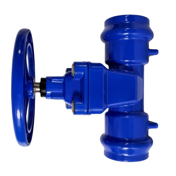 Registro Gaveta DN50 60mm com Bolsa PVC/PBA Cunha EPDM com Volante Hidramaco