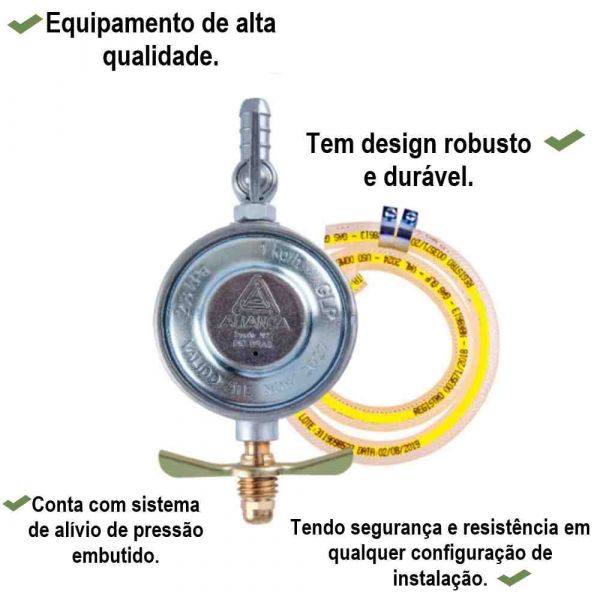 Regulador de Gás 504/01 com Mangueira 120cm Aliança