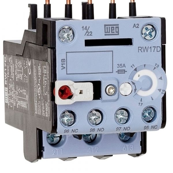 Relé de Sobrecarga 3 polos AZ RW17-1D3-U008 para CWC07-16, CW07 Weg