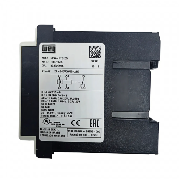 Relé Protetor Eletrônico 24-240V 50/60Hz RPW-PTCE05 Weg