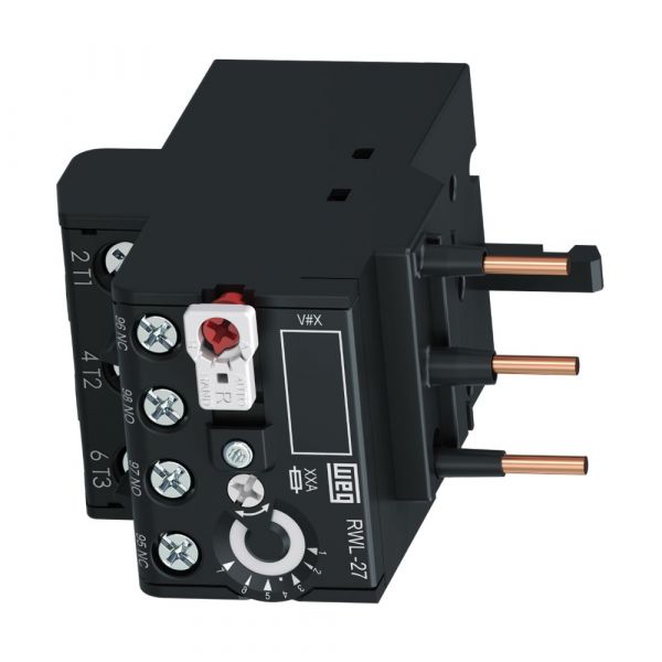 Relé Sobrecarga RWL27-1D3-U015 3 Polos 10-15A para Contator CWL9-45 Weg