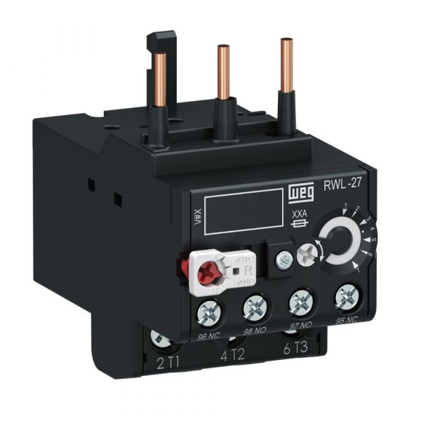 Relé Sobrecarga RWL27-1D3-U015 3 Polos 10-15A para Contator CWL9-45 Weg
