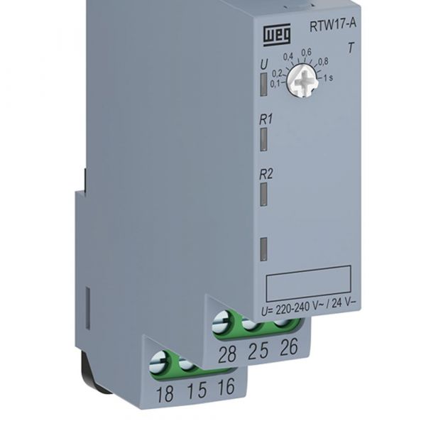 Relé Temporizador RTW17-A01U010SD901 1-10s 208-480V 50/60Hz Weg