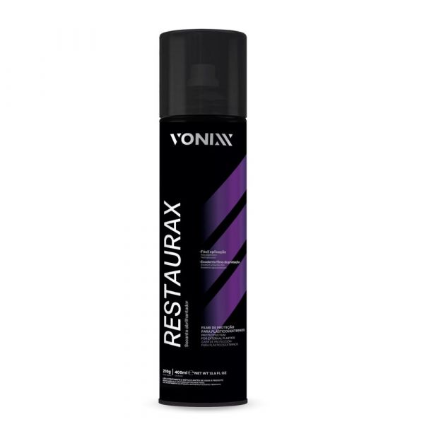 Restaurador de Plástico Aerossol Restaurax 500ml Vonixx