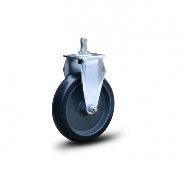 Rodízio Rosca Fixa Roda em Borracha Plástica 60kg