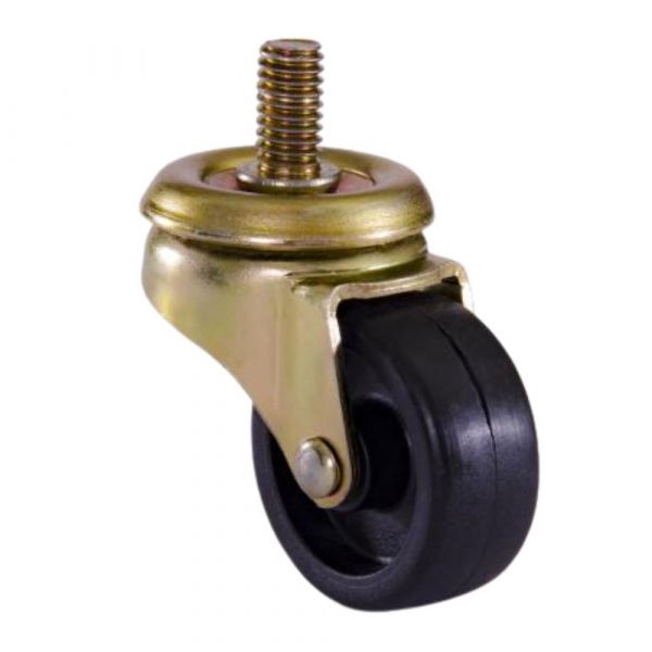 Rodízio 1.5/8 Pol. para Freezer Rosca Giratória Roda Nylon 125Kg Colson 