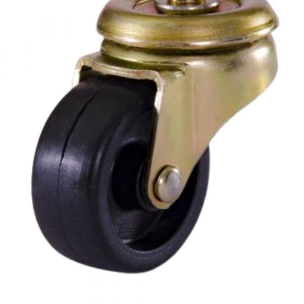 Rodízio 1.5/8 Pol. para Freezer Rosca Giratória Roda Nylon 125Kg Colson 