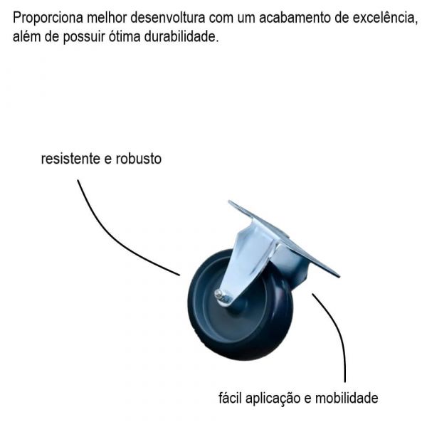 Rodízio 412BP Fixo Capacidade 65Kg Colson