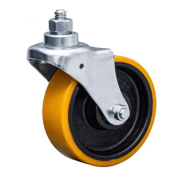 Rodízio 414 Placa Fixa Roda Ferro PU 300Kg Colson 