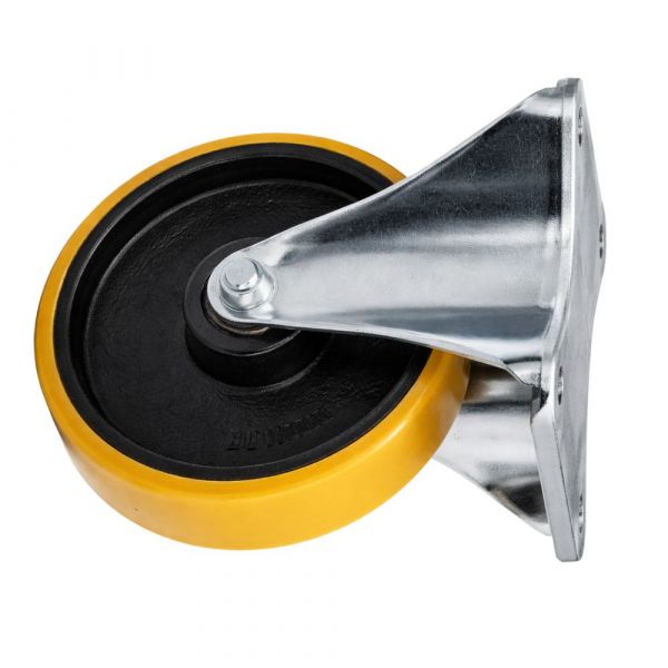 Rodízio 514 Placa Fixa Roda Ferro PU 300Kg Colson