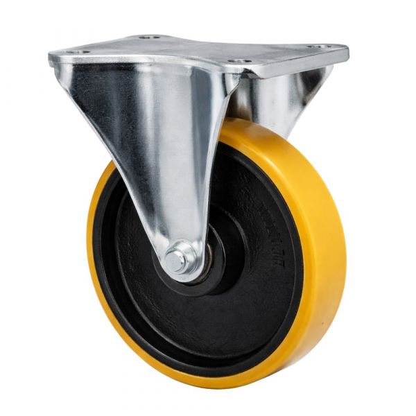 Rodízio 514 Placa Fixa Roda Ferro PU 300Kg Colson