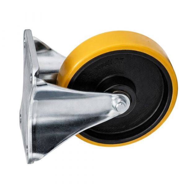 Rodízio 514 Placa Fixa Roda Ferro PU 300Kg Colson