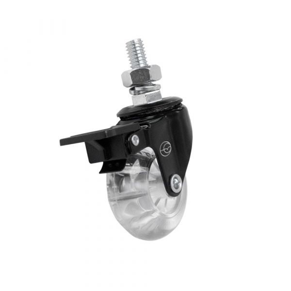 Rodízio Black Gel 210 Espiga Giratória com Freio 40Kg Colson