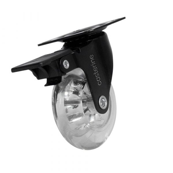 Rodízio Black Gel 310 Placa Giratória com Freio 50Kg Colson