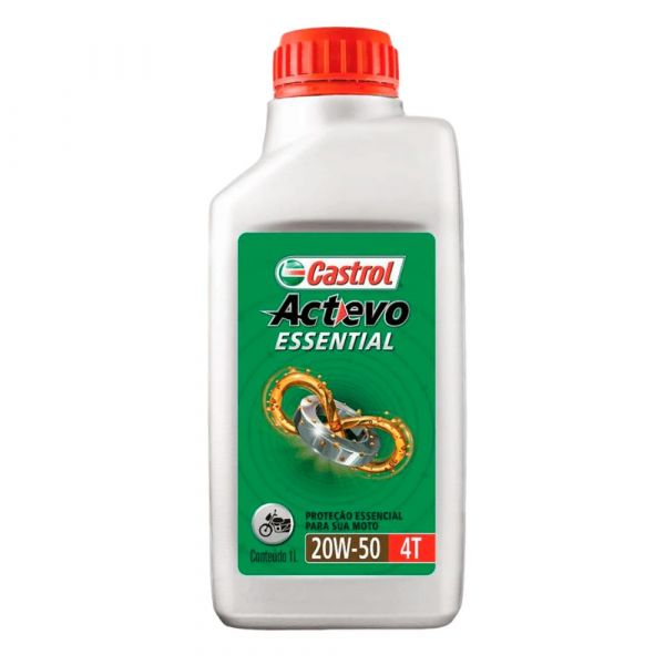Óleo Actevo Essential Moto 20W50 4T 1L Castrol