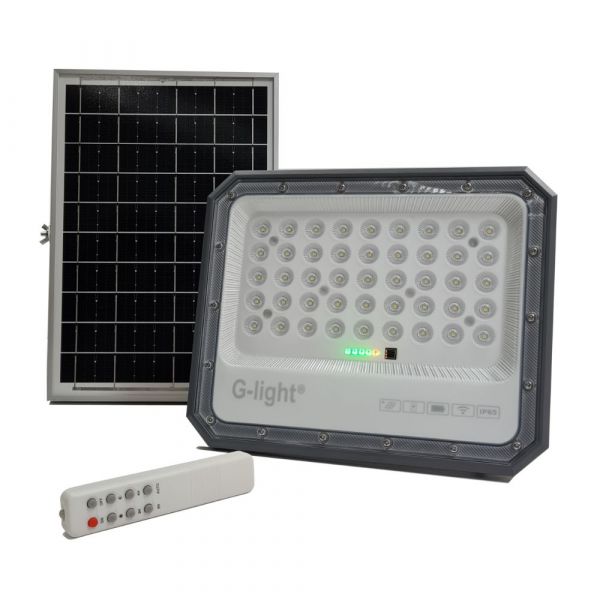 Refletor Solar Led com Painel e Controle 1200lm G-Light